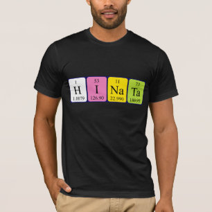 Camisa do nome da mesa periódica de Hinata