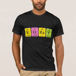 Camisa do nome da mesa periódica de Koray