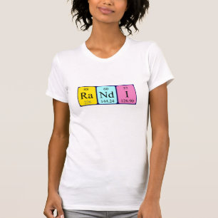 Camisa do nome da mesa periódica de Randi