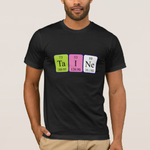 Camisa do nome da mesa periódica de Taine