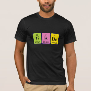 Camisa do nome da mesa periódica de Tibbe