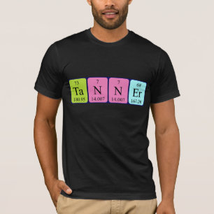 Camisa do nome da mesa periódica do curtidor