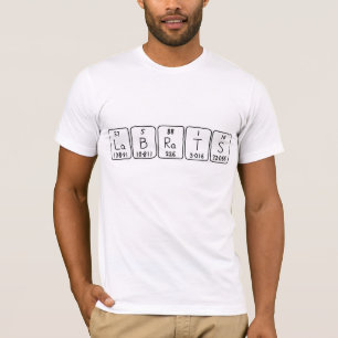 Camisa do nome da mesa periódica dos ratos do