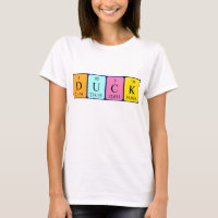 Camisa do nome da mesa periódica Duck