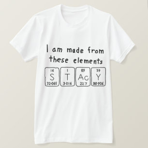 Camisa do nome da mesa periódica Stacy