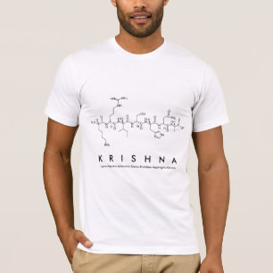 Camisa do nome do peptide de Krishna
