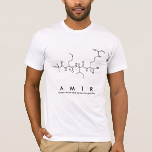 Camisa do nome do peptide do Amir