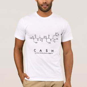 Camisa do nome do peptídeo em dinheiro