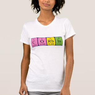Camisa do nome periódico da mesa de Corbin