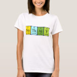 Camisa do nome periódico da mesa, de nacionalidade<br><div class="desc">Nathaly se soletrava como Na Th Al Y (Sodium Thorium Aluminium Yttrium) em uma camisa para o cientista em você.</div>