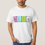 Camisa do nome periódico da mesa do botão<br><div class="desc">Butch se soldou como B U Tc H (Boron Uranium Technetium Hidrogênio) em uma camisa para o cientista em você. Não consegues encontrar o que queres?</div>