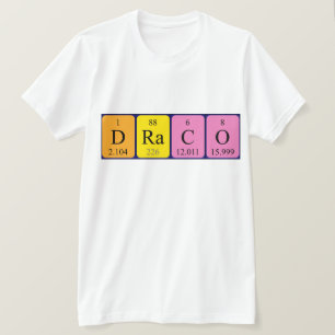 Camisa do nome periódico da mesa Draco