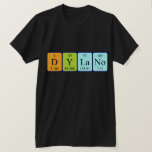 Camisa do nome periódico da mesa Dylano<br><div class="desc">Dylano escreveu D Y La No (Deuterium Yttrium Lanthanum Nobelium) em uma camisa para o cientista em você. Não consegues encontrar o que queres?</div>