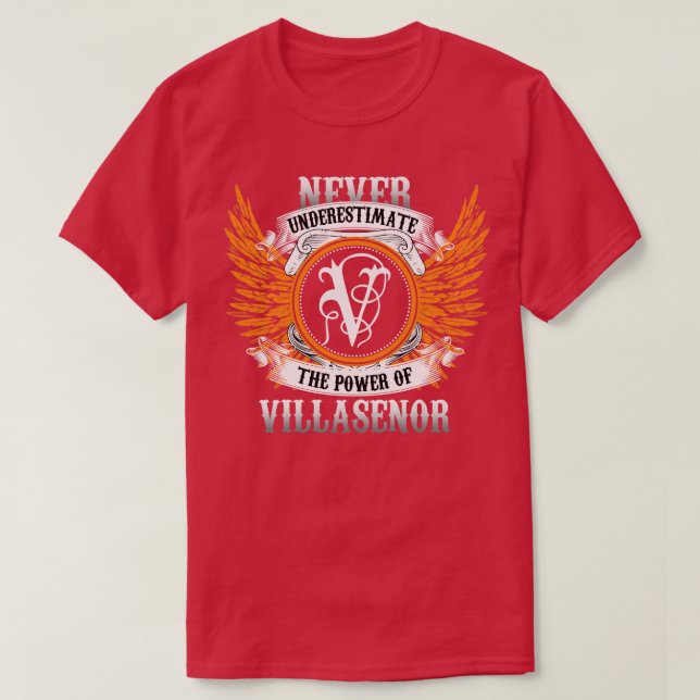 Camisa Do Nome Villasenor Nunca Subestima O Poder (Frente do Design)