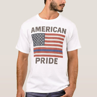 Camisa do Orgulho Americano - linha azul fina