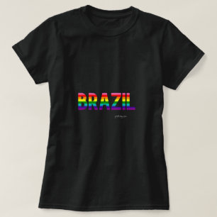 Camisa do Orgulho Brasil Bandeira arco-íris W.