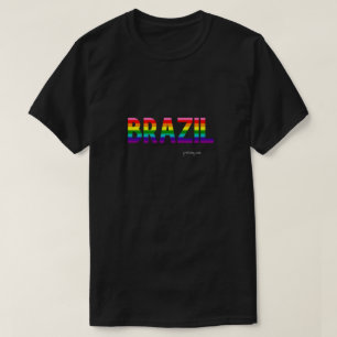 Camisa do Orgulho Brasil   Sinalizador arco-íris
