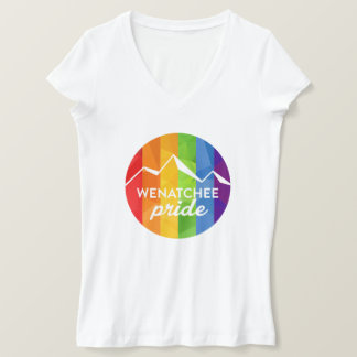 Camisa do Orgulho de Vísceras do Pescoço-V feminin