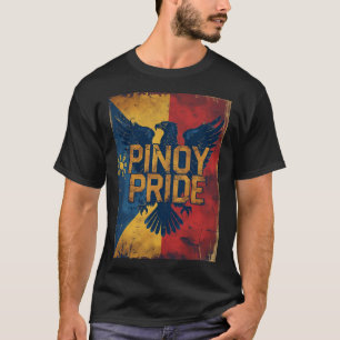 Camisa do Orgulho Pinoy Vintage Filipino Flag Te