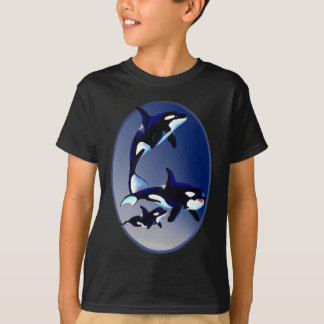 Camisa do Oval da família da baleia de assassino
