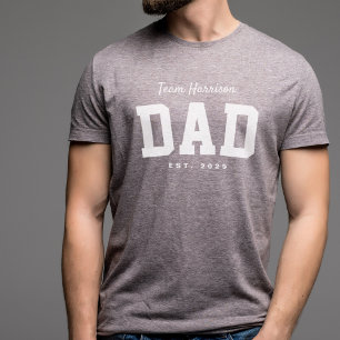 Camisa do pai da equipe esportiva simples personal