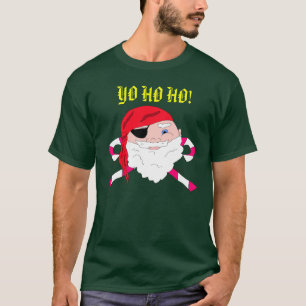Camisa do papai noel do pirata do Natal