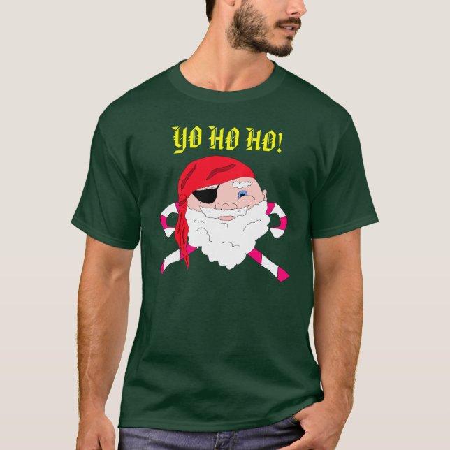 Camisa do papai noel do pirata do Natal (Frente)