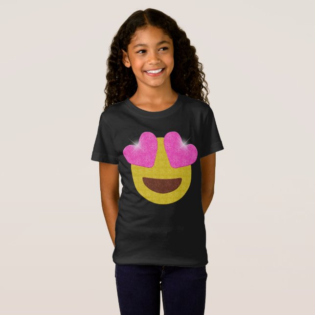 Camisa do partido de Emoji - o coração Sparkling (Frente Completa)