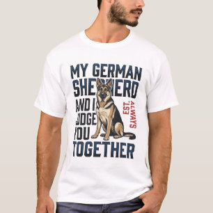 Camisa do Pastor Alemão Amante de Cachorro Engr Vi