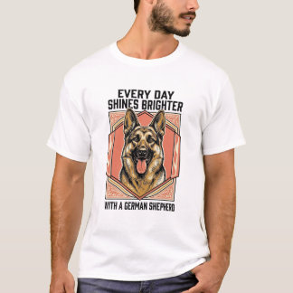 Camisa do Pastor Alemão Gravação Vintage Amante de