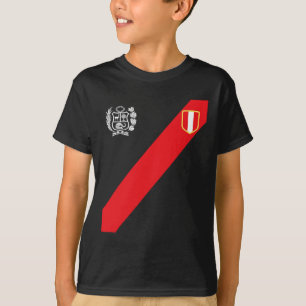 Camisa do Peru Bandeira Peruana Escudo Retro Inspi