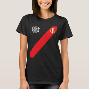 Camisa do Peru Bandeira Peruana Escudo Retro Inspi