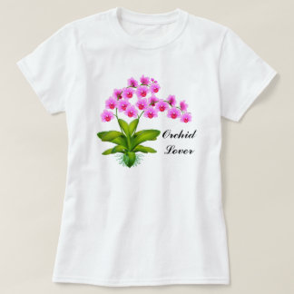 Camisa do Phalaenopsis do rosa do amante da