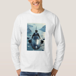 Camisa do piloto do avião pinguim