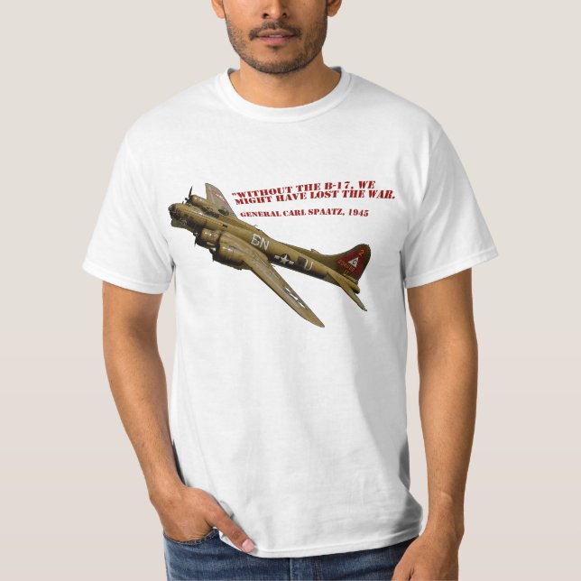 Camisa do plano da fortaleza do vôo de WWII B-17 (Frente)