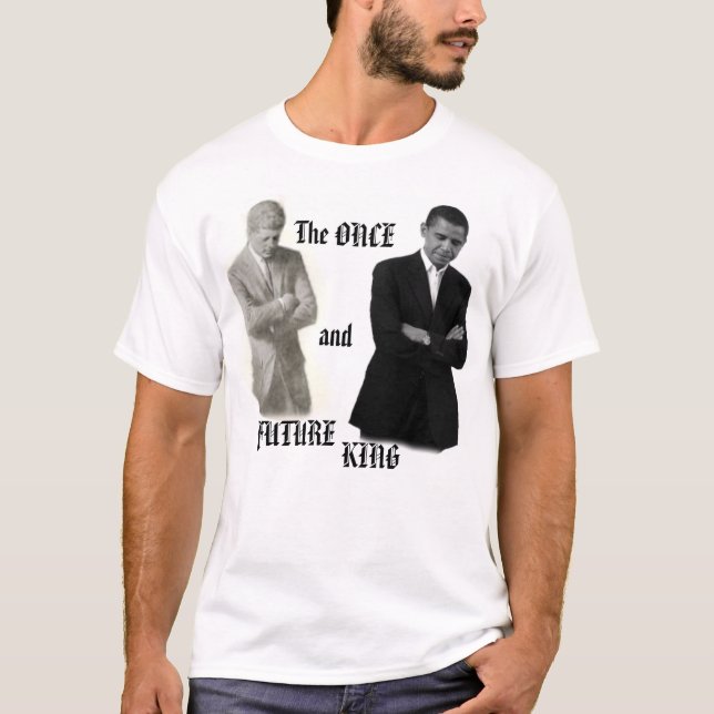 Camisa do ponto de cruz de Obama/JFK (Frente)