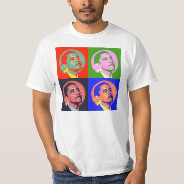 Camisa do pop art T de Barack Obama (Frente)