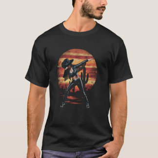 Camisa do pôr do sol da vaqueira Dabbing Cacto oci