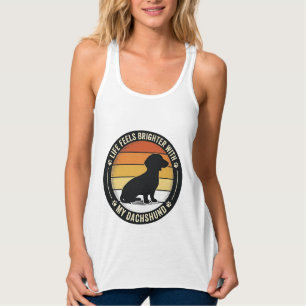 Camisa do Pôr do Sol Dachshund Design Vintage Aman
