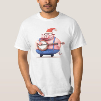 Camisa do porco do banjo do Natal