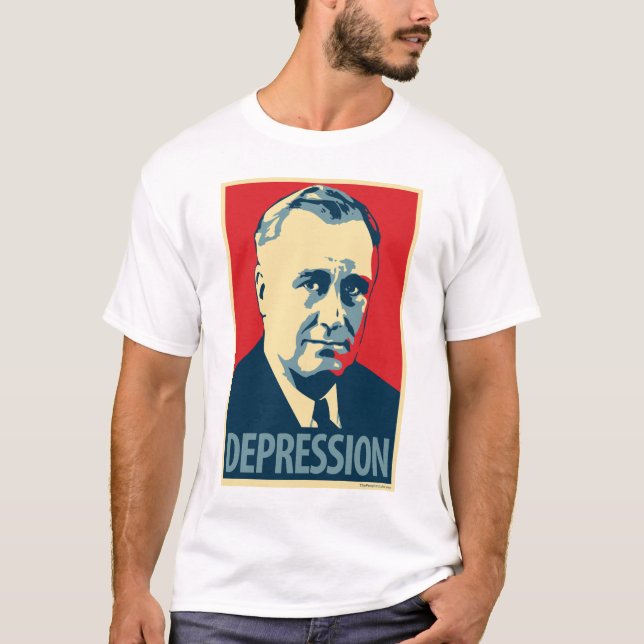Camisa do poster da paródia de Obama: Depressão (Frente)