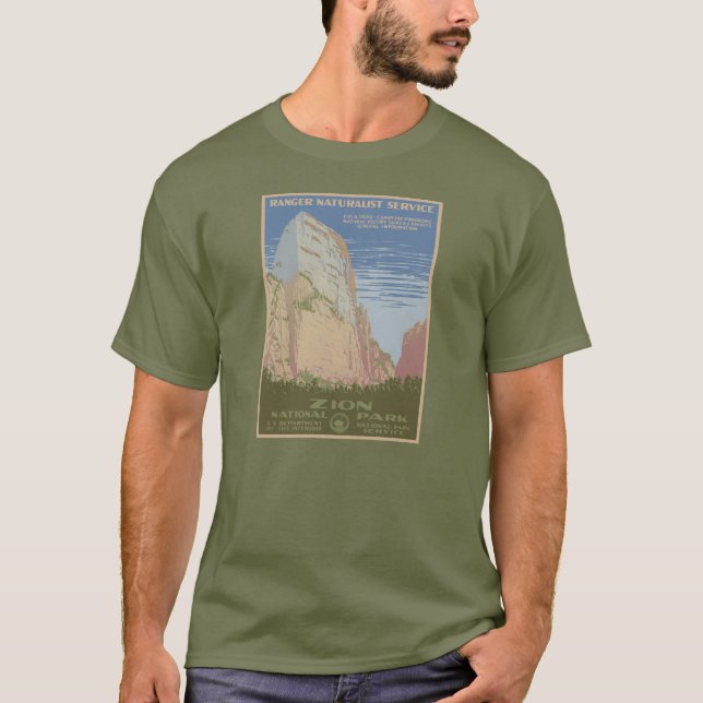 Camisa do poster vintage do parque nacional de (Frente)
