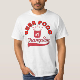 Camisa do prêmio do campeão de Pong da cerveja
