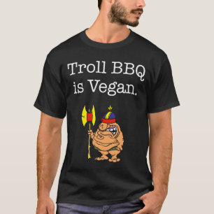 Camisa do preto T do CHURRASCO do troll