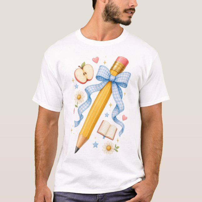 Camisa do Professor de Volta às Aulas com Lápis e  (Frente)