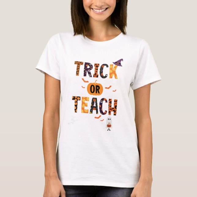 camisa do professor halloween (Frente)