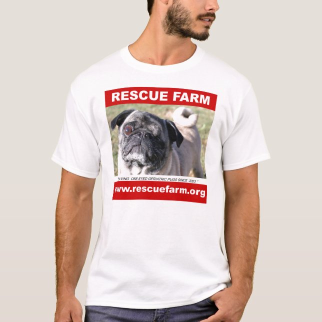 Camisa do Pug da fazenda do salvamento (Frente)