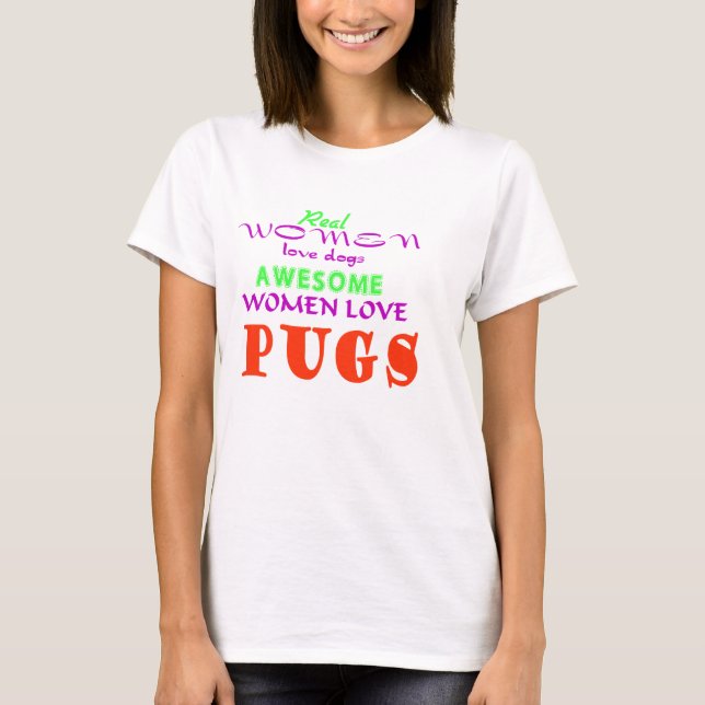 camisa do pug t (Frente)