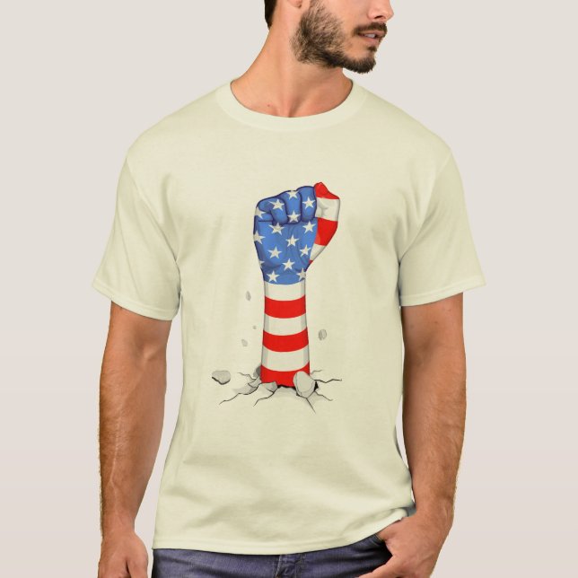 Camisa do punho-de-mão americano (Frente)