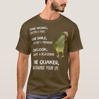 Camisa do Quaker Verde Um Quaker Papagaio Muda